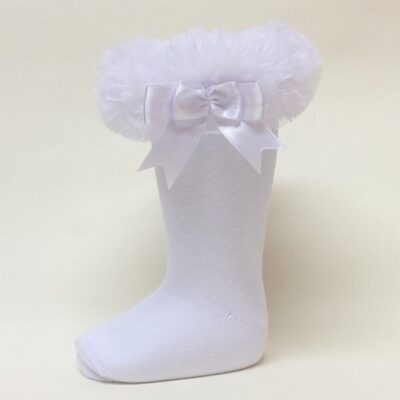 Couche Tot Knee High Tutu Socks, White