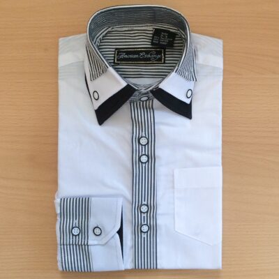 Black & White Stripe Dress Shirt