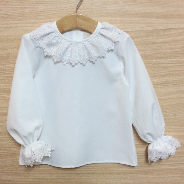 Just Lovely Lace Trim Blouse