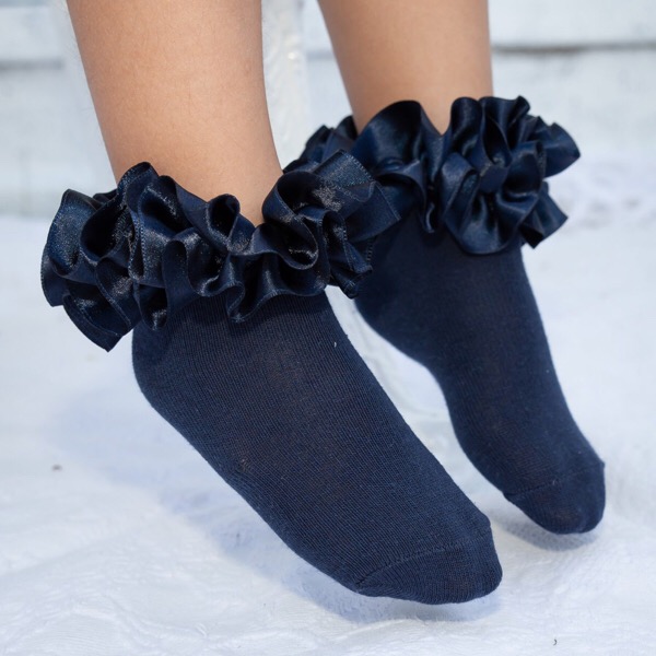 thumbnail image 2 of Gwenvenni Girls Ruffle Bow Socks - 5-Pack Cotton Ankle Socks For Toddlers & Kids 2 of 11