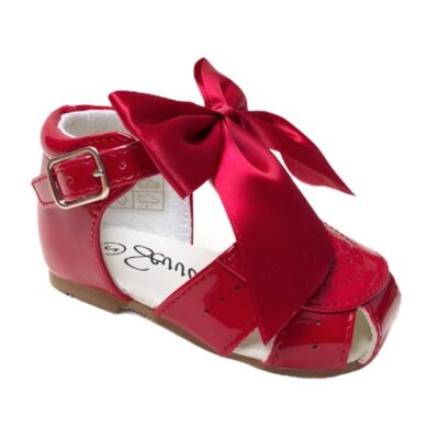 Sevva Bow Sandals, Red