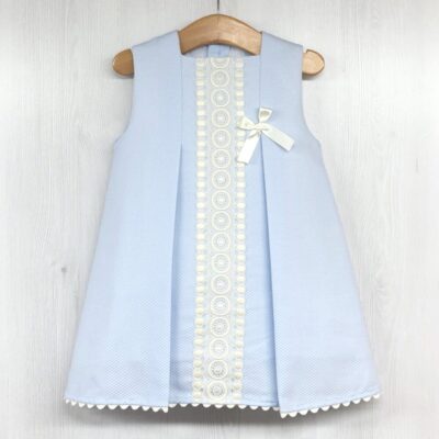 Lor Miral Girls Panel Dress, Blue