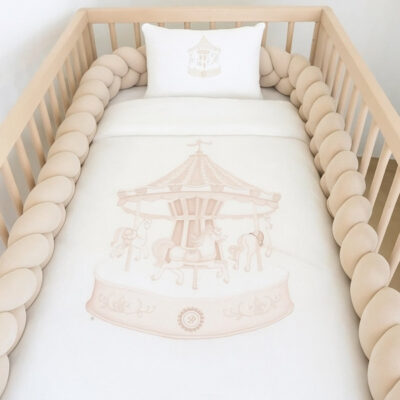 First Baby Carousel Bed Set, Beige