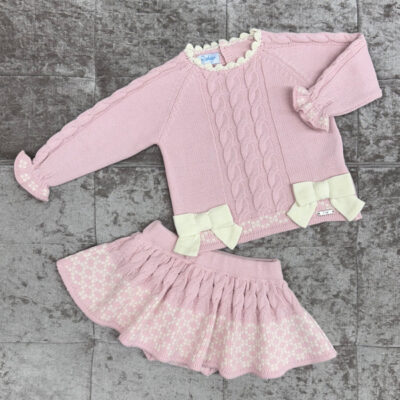 Rahigo Pink & Cream 2 Piece Baby Skirt Set
