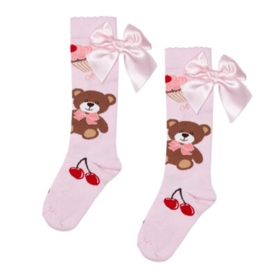 A-Dee Bear Print Knee Socks