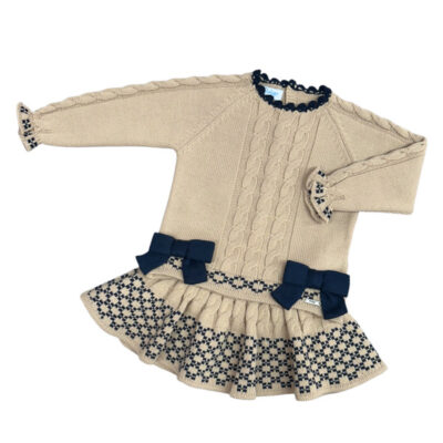 Rahigo Camel & Navy 2 Piece Baby Skirt Set