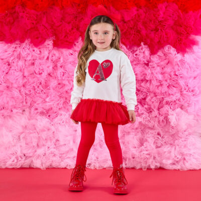 A-Dee Preorder Red Tulle Sweater Set
