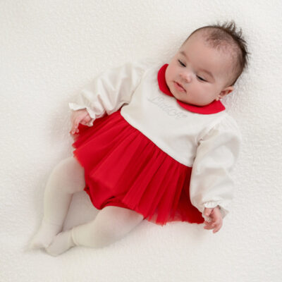 Little-A Preorder Red Tulle Romper