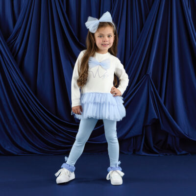 A-Dee Blue Tulle Legging Set