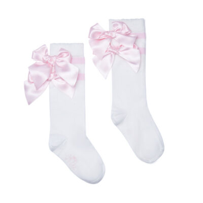 A-Dee Preorder Pink Bow Knee Socks