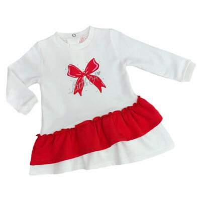 Little-A Red Bow Sweater Dress