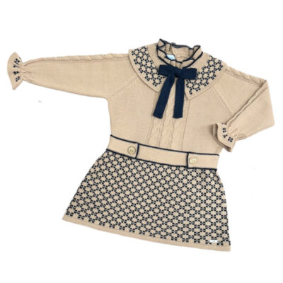 Rahigo Camel & Navy Girls Dress