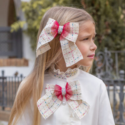 Naxos Red Tulle Hair Bow