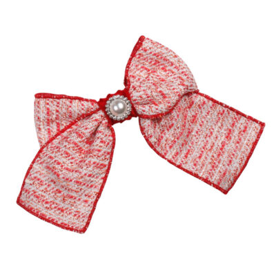 Naxos Preorder Red Tweed Hair Bow