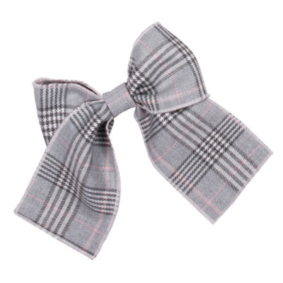 Naxos Grey Check Hair Bow