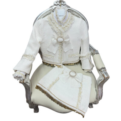 Naxos Cream Tweed 3 Piece Skirt Set
