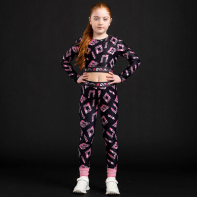 Bonini Black Letter Legging Set
