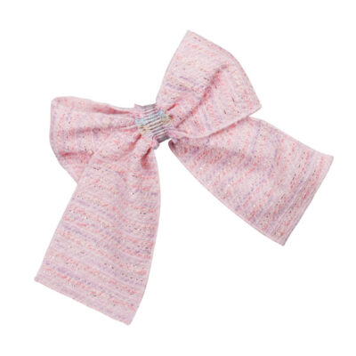 Naxos Preorder Pink Tweed Hair Bow