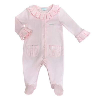 Mintini Pink Pleat Babygrow