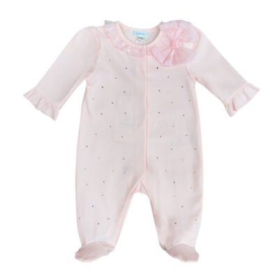 Mintini Pink Tulle Bow Babygrow