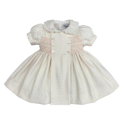 Naxos Peaches & Cream Smocked Dress