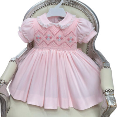 Naxos Pink Smocked Dress