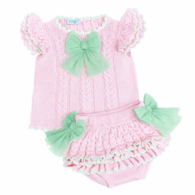 Rahigo Pink & Mint Tulle Jam Pants Set