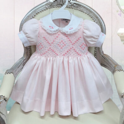 Naxos Pink Smocked Dress