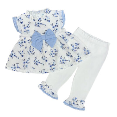 Mintini Blue Floral Legging Set
