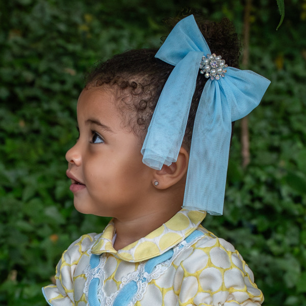 Naxos Preorder Blue Tulle Hair Bow