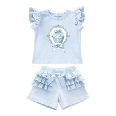 Cupcake Short Set, Blue
