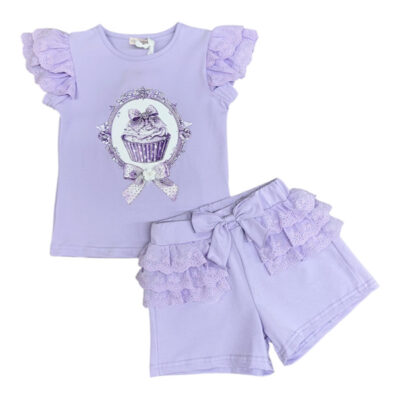 Cupcake Short Set, Lilac