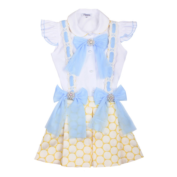 Naxos Preorder Lemon & Blue Pinafore Set - Image 2