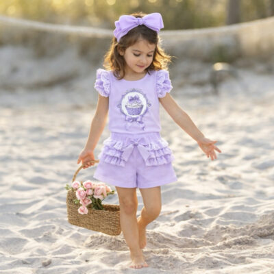 Cupcake Short Set, Lilac