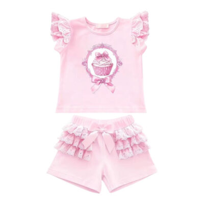 Cupcake Short Set, Pink