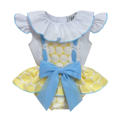 Naxos Lemon & Blue Romper Set