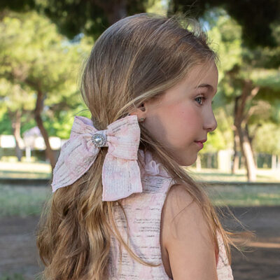 Naxos Preorder Pink & Silver Hair Bow