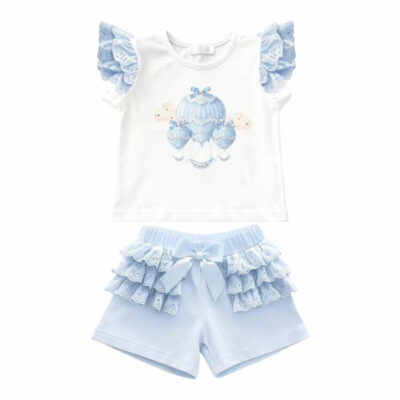 Air Balloon Short Set, Blue