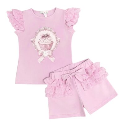 Cupcake Short Set, Pink