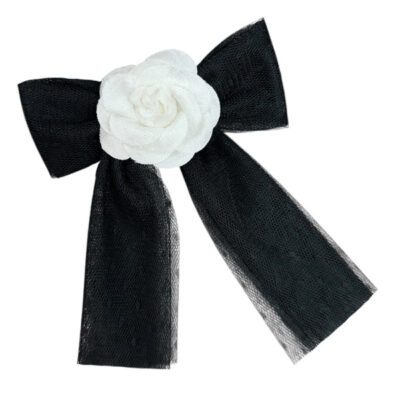 Naxos Black Tulle Hair Bow