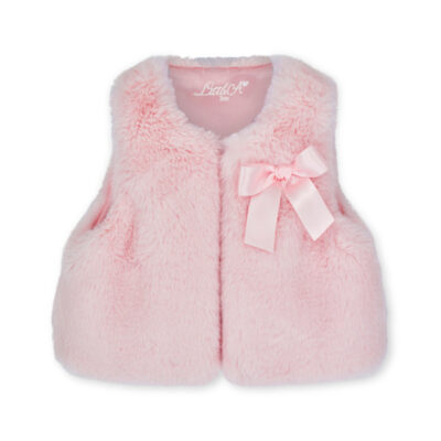 Little-A Preorder Dani Pink Fur Gilet