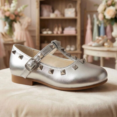 Silver Rockstar T-Bar Shoes