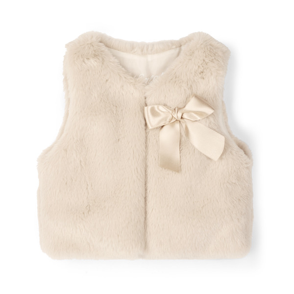 Little-A Preorder Dani Beige Fur Gilet