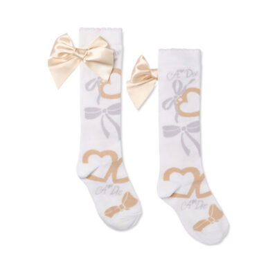 A-Dee Preorder Alessandra White Knee Socks