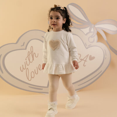 Little-A Preorder Demi Beige Legging Set