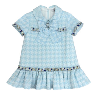 Naxos Blue Dogtooth Dress