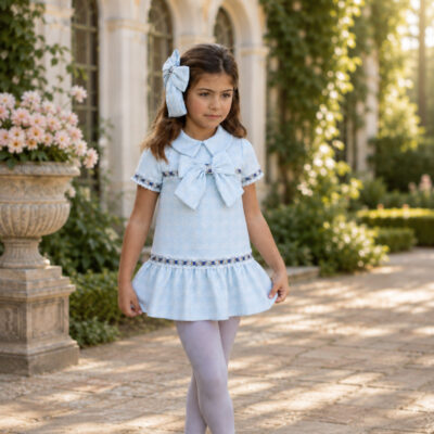 Naxos Preorder Blue Dogtooth Dress