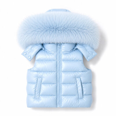 Preorder Fur Gilet, Blue