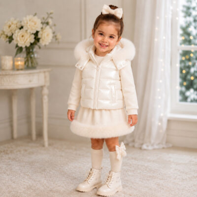 Preorder Fur Gilet, Cream