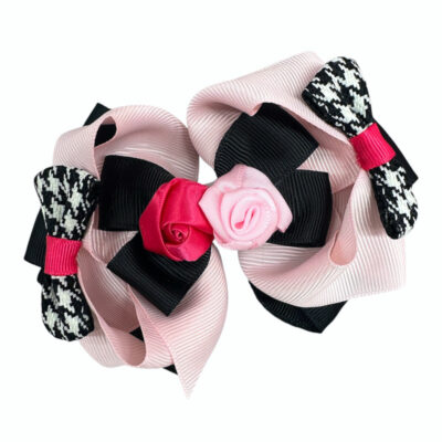 Bow Diva Black Bloom Clip